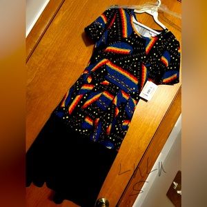 New lularoe size small, colorful dress.
